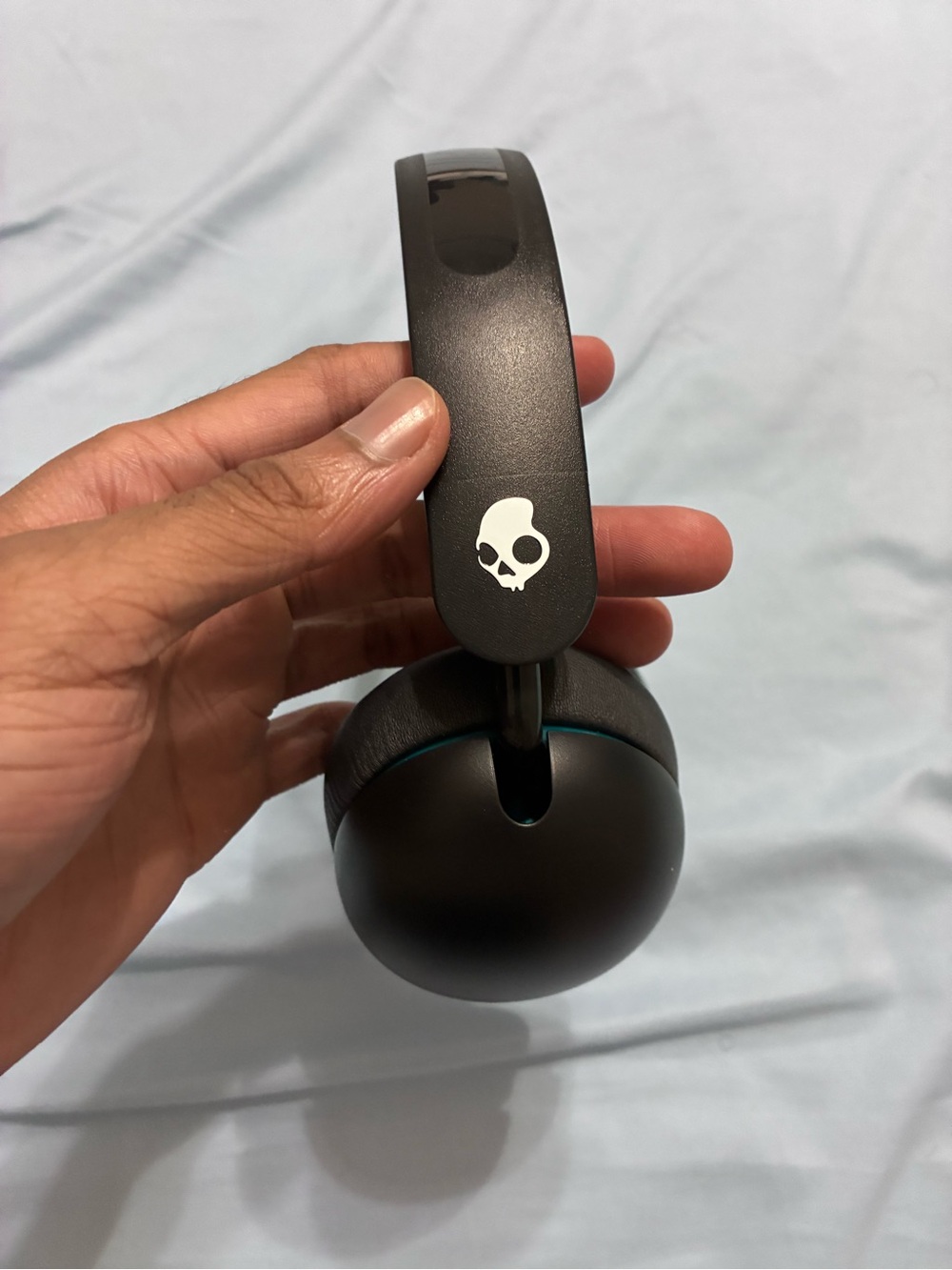 Skullcandy Black Over-Ear Headphones with White Skull Logo